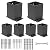 AXWHYS 4×4 Post Base 6 Pcs, (Inner Size 3.5x3.5) Deck Post Base,  Heavy Duty Black Metal Powder-Coated Post Anchor, Post Brackets for Outdoor Support Deck Base Plate Pergola Brackets Fence Kit