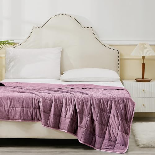 CODUM Kids Weighted Blanket 10 Pounds, Cooling Blanket for Hot Sleepers, Soft Bed Blanket Universal to All Seasons, 48''x72'' 10 LBS, Pink