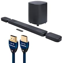JBL BAR 1000 MK2 7.1.4 Channel Soundbar System and AudioQuest Sky 3m HDMI Cable
