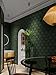 Heroad Dark Green Peel and Stick Wallpaper Tropical Wallpaper Green and Gold Contact Paper for Bedroom Living room Removable Self-Adhesive for Cabinets Shelf Liner Vinyl Roll Self Adhesive 78.7