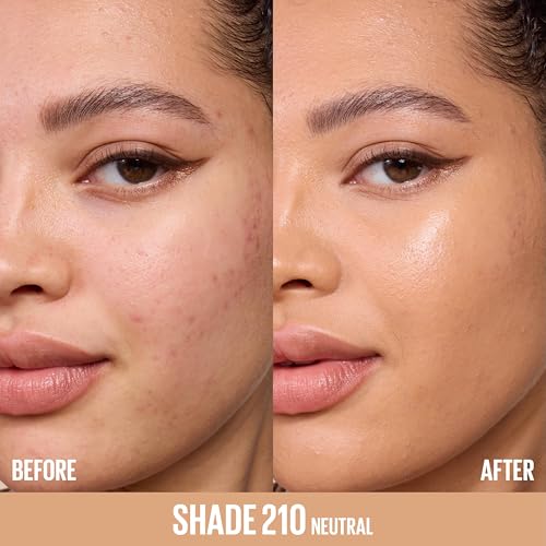 Image of Maybelline Lifter Plump & Glow Foundation, Liquid Foundation with 2% Niacinamide + Hyaluronic Acid, Plumping and Brightening Face Makeup, 210, 1 Count