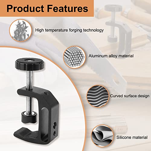 Leadrise Universal C-Clamp With 1/4 And 3/8 Thread Hole For Desktop Mount Holder Lcd Monitor Flash Desks Carts Benches Worktables  thumb #4