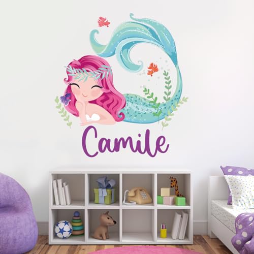 Vinilo Decorativo Personalizado Sirena para Pared miniatura 1