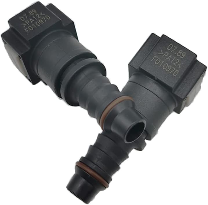 Pack of 2 Female Bundy to Hose Barb Fuel Line Quick Connector (ST 5/16 to 3/8)