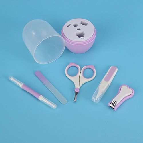 5 peças de conjunto de cuidados de cuidados para bebês com cortador de unhas pinça portátil para via