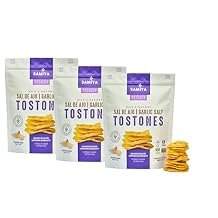 Samiya Plantain Chips | Garlic Salt | Crunchy Tostones Snack | All-Natural Gluten-Free NON-GMO Kosher | Vegan & Soy-Free | Thin Crispy Plantain Chips | No Artificial Ingredients | 12.3 ounce | 3 Pack