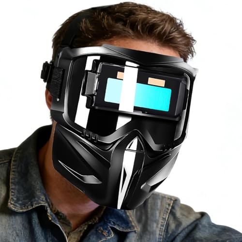 Casques de soudage à obscurcissement automatique,Masque de protection faciale automatique pour soudeur,Casques pour Soudage de Tuyauteries | pour atelier garage mécaniciens chantier maison industrie a