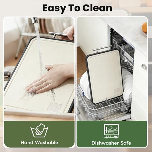 Tabla de cortar rectangular de titanio con ranura para jugos miniatura 5