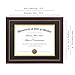 upsimples 11x14 Diploma Frame with High Definition Glass, Display 8.5x11 Certificate with Black over Gold Mat, Degree Document Frame for Wall and Tabletop, Mahogany with Gold Beads, 1 Pack