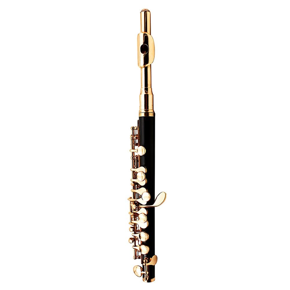 Piccolo con Llave C De Resina De Oro Negro, Garantía De Sonido, Instrumento Musical Piccolo, con Estuche, Varilla De Afinación Y Tela, For Principiantes