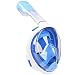 TriMagic Snorkel Mask, 180° Panoramic Full Face Design with Larger Viewing Area - Easier Breathing,with Anti-Fog and Anti-Leak, Kids