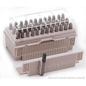 Make Your Letters Align More neatly. 36-Piece Number & Capital Letter Stamp Set (A-Z & 0-9) – 1/8″ (3mm) Punch for Imprinting on Metal, Plastic, Wood,Hardness HRC 62
