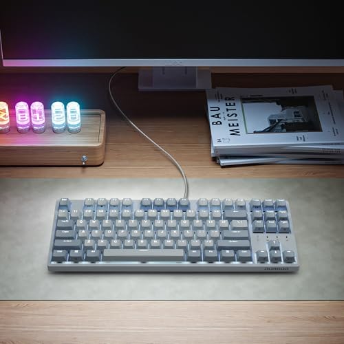 Image of DURGOD Taurus K320 Mechanical Keyboard - Cherry Brown Switch - Backlit - 87keys TKL US Layout - NKRO - USB C Wired Keyboard