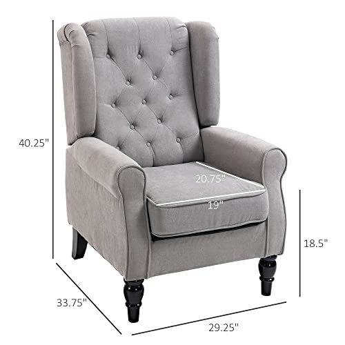 Homcom US833-695V80GY0131 Button-Tufted Accent Chair thumb #2