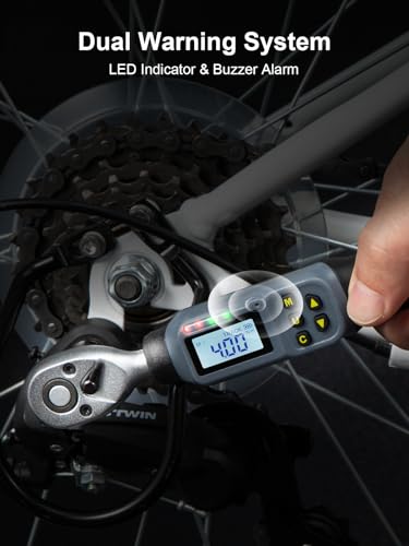 Image of GROWNEER Digital Torque Wrench, 1.1-22.1 Ft-lbs /1.5-30 Nm, 1 /4'' Drive Inch Pound Torque Wrench with Buzzer & LED Indicator, Electronic Wrench Set with Bits & Sockets for Gunsmithing Bike Motorcycle