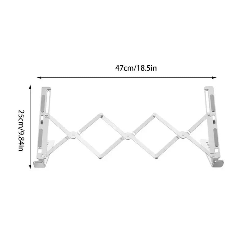 Elevador para portátil Soporte de Escritorio for portátil, Ajustable, con refrigeración, Plegable, Compatible con portátiles de hasta 17,3" Soporte para Laptop(Negro)