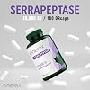 ENEREX High Potency Serrapeptase Supplement 120,000 SPU - 180 Delayed Release Veggie Capsules (6 Month Supply), Non-GMO, Gluten-Free
