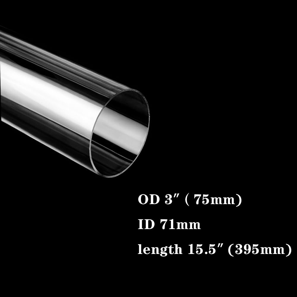 Aazon.co: JoyTube Clear Rigid Acrylic Pipe Tube 2"(50) OD X 2 - View #2