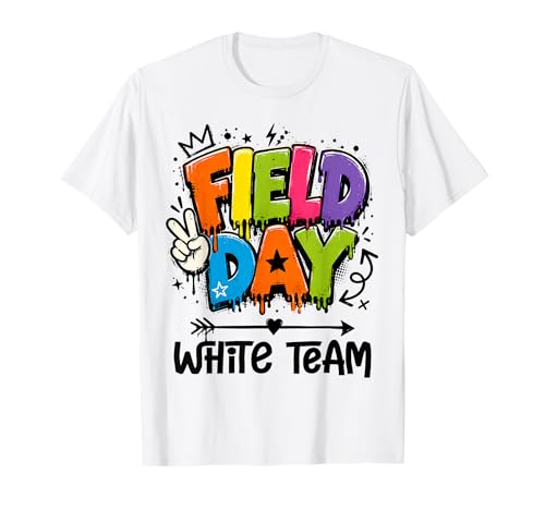 Funny White Team Field Day 2026 Drip Teacher Boy Girl Kids T-Shirt