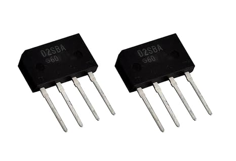 Steko {Pack of 2 Pieces) D2SBA60 Single Phase 600V 1.5A Bridge Rectifier | Through Hole | Electronic Components | Electronic Circuit Repair