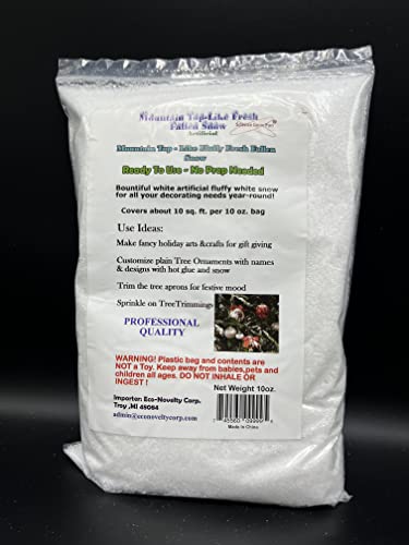 Science Gone Fun Artificial Snow Fake Plastic Snow Flakes For Winter Holiday Decoration 10 Ounce Bag #TOP8