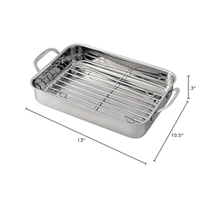 Cuisinart711714rr14inchchefsclassiccookwarecollectionlasagnapanwstainlessroastingrackstainlesssteel Urban Country Home Decor Cuisinart 7117 14rr 14 inch chefs classic cookware collection lasagna pan wstainless roasting rack stainless steel urban country home decor