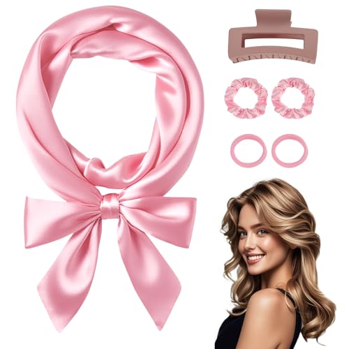 Ystrybo 70" Heatless Curls Overnight Hair Curler - Hair Curlers Roller to Sleep In for Women Long Medium Volume, Overnight No Heat Curls Soft Curlers, Satin Heatless Curl Curling Set - 6 PCS, Pink