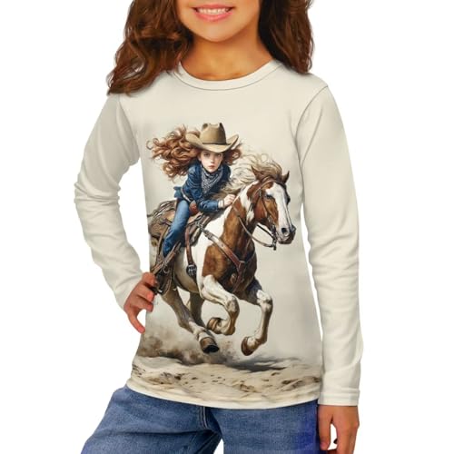 Image of Uourmeti Teens Girls Long Sleeve T Shirts Fall Outfits Boys Active Sportswear Running Tops
