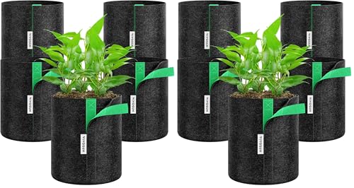 Image of VIVOSUN 10-Pack 1 Gallon Grow Bags, Fabric Pots with Self-Adhesion Sides for Transplanting