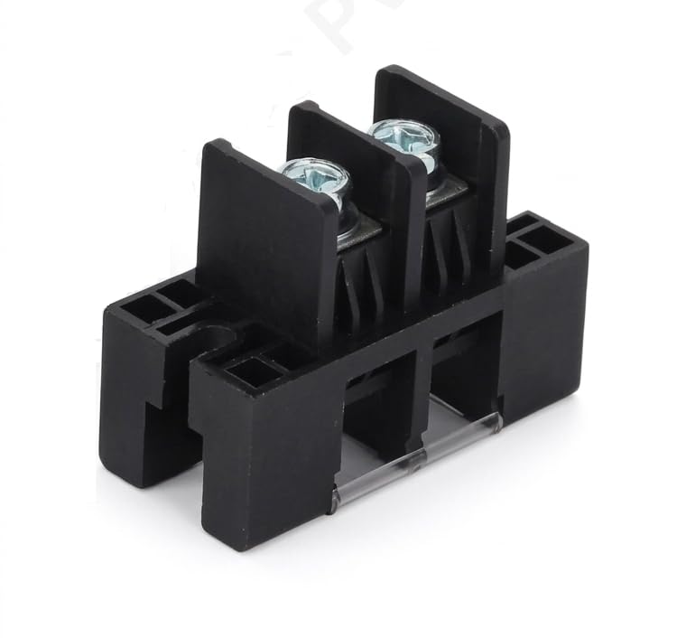 100A Fence Terminal Block 2IN-2OUT Black | Heavy Duty Electrical Wire Connector | High Current Power Distribution Terminal with Protective Cover for Battery, Solar & Electrical Panel-image-40