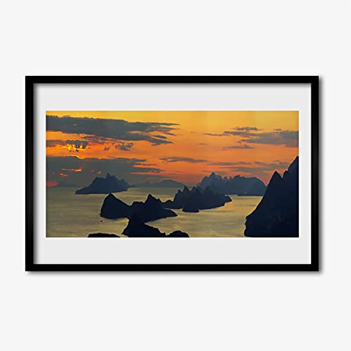 Paysage de montagne sous cadre pour décorer votre salon et votre chambre