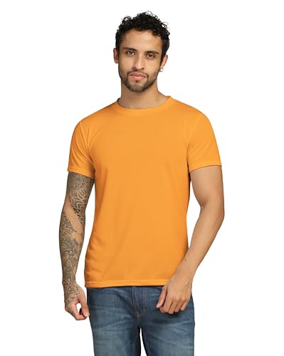 Image of VastraVibes Cotton Regular Fit T-Shirt Round Neck Casual Mens Plain Tshirt