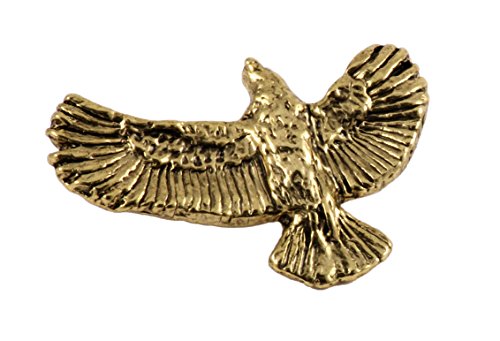 Creative Pewter Designs Gold Plated Red-Tailed Hawk Soaring Pin BG056
