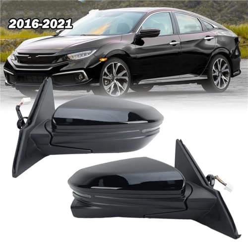 Rétroviseur extérieur Civic 2016-2021 noir pliable manuel paire - 2