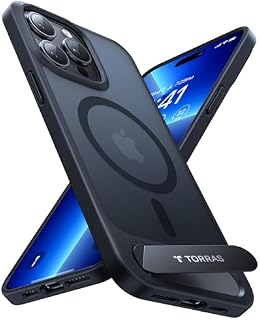 TORRAS OStand-LP Series etui do iPhone 15 Pro Max, czarne