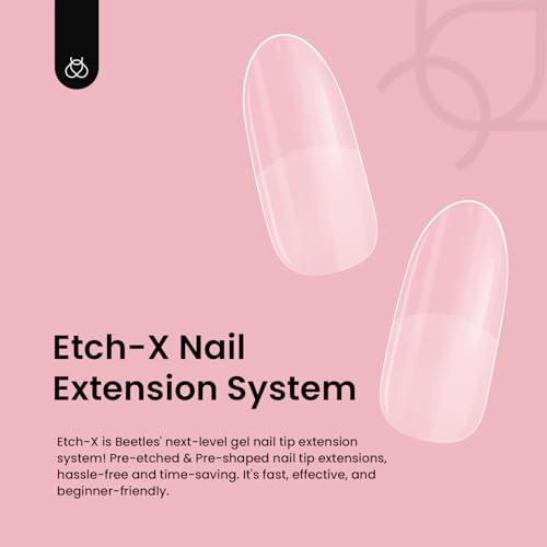 Image of Beetles Gel Nail Tips Short Oval Fake Nails 288Pcs Pre-Shaped