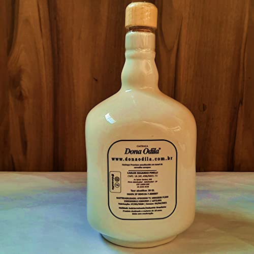 Cachaça Dona Odila Premium Carvalho Europeu Louça Branca 950 ML