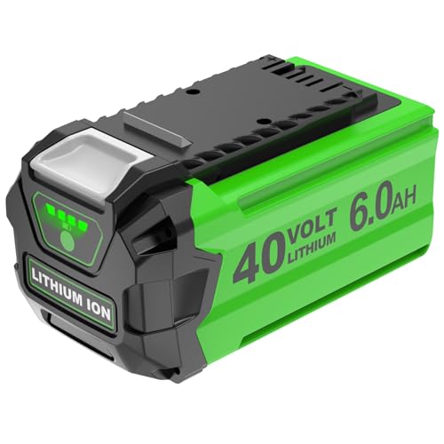 Image of 1Pack 6000mAh Lithium ion Replacement for Greenworks 40V Battery 6.0Ah Compatible with Greenworks 40Volt GMAX Battery 29462 29472 29252 20202 22262 25322 Cordless Power Tools(Green)