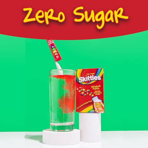 Skittles Singles to Go Original Punch, Powdered Drink Mix, Zero Sugar, Low Calorie, Includes 12 boxes, 6 Servings per Box, 72 Total Servings,6 Count (Pack of 12)