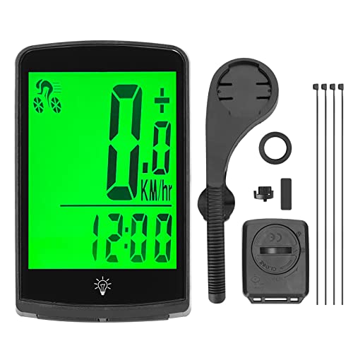 MechKit Computadora inalámbrica para Bicicleta 3,3 Pulgadas LED Digital Velocímetro de Bicicleta Odómetro Computadora de Ciclo multifunción Impermeable con Soporte de