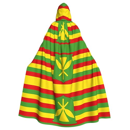 Longue cape de fête hawaïenne pour adulte - Manteau à capuche ample et confortable
