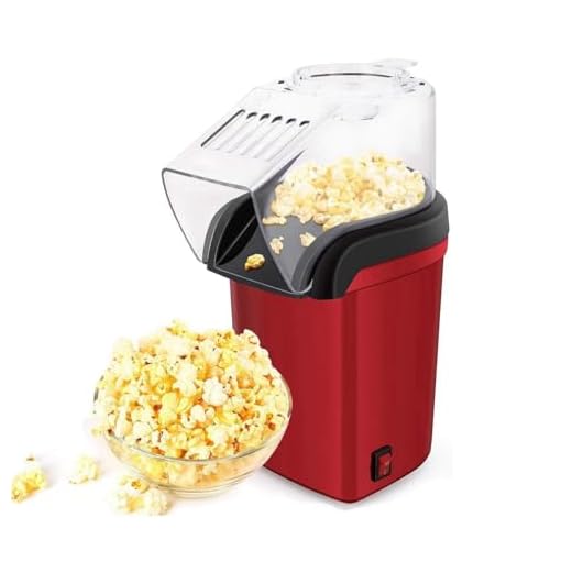 Pipoqueira Elétrica Vermelha Sem Óleo Saudável 110V 1200W Ar Quente Totalmente Automática