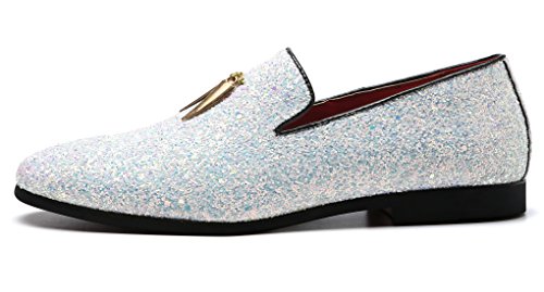 Santimon Mens Loafers Dress Shoes Slip On Driving Shoes Tuxedo Suit Shoes2