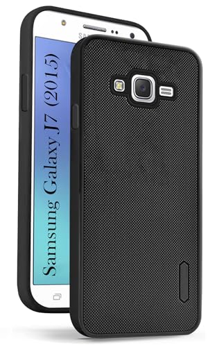 Image of Jkobi Back Cover Case for Samsung Galaxy J7 2015 (Textured Grip Design | Camera Protection | Slim and Light Weight | Soft Touch and Feel | Black)