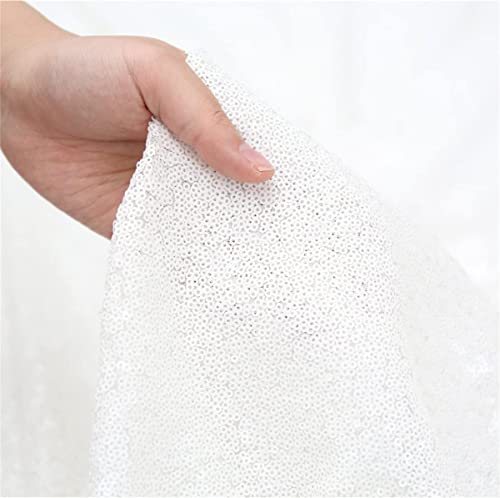 Sequin Backdrop 243x243cm White Shinny Sequin Photography Backdrop Party Prom Wedding Youtobe Banquet Photo Background (8x8 feet) - Image 4