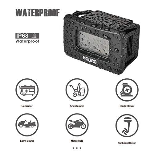 Jayron - Contador digital de horas LCD de 5 V a 277 V CA/CC, para acumular datos, diseño impermeable para jardín, cortacésped, tractor, generador de carritos de golf, coches de club