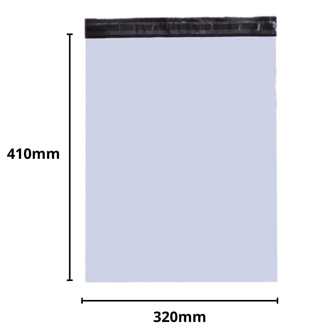 Netuno 100 buste postali in plastica bianche 400 x 500 mm sacchetti spedizione vestiti buste spedizione buste per corrieri sacchetti per pacchi
