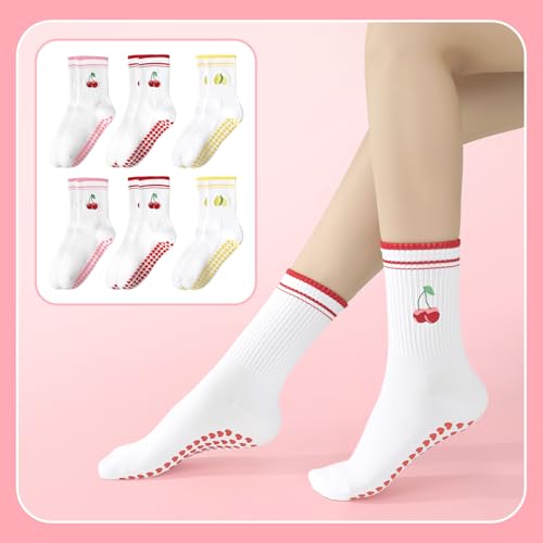 Image of Pilates Grip Yoga Socks for Women Cute Non Slip Socks