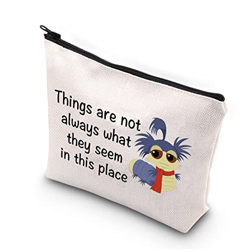 PLITI Things are Not Always What They Seem in This Place Makeup Bag for Friend Family Book Nerd The Worm Inspired Gift(in This Place BU)