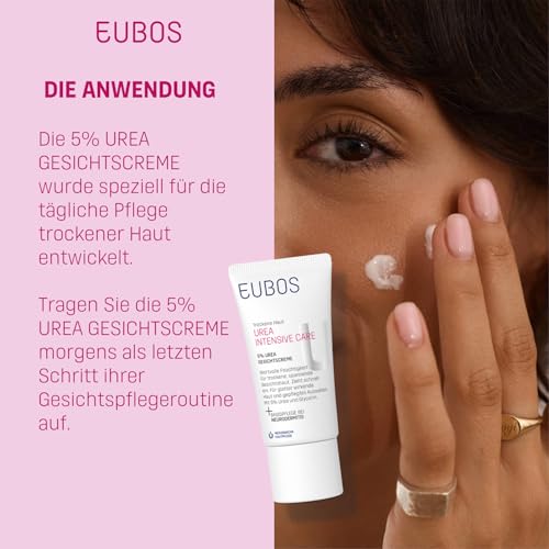 EUBOS Trockene Haut Urea 5% Gesichtscreme, 50 ml Crème